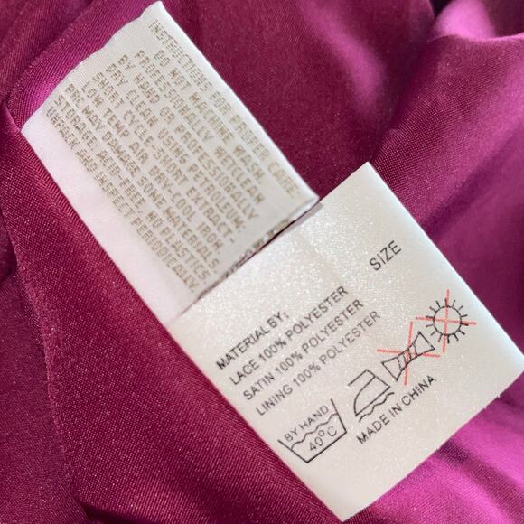 Da Vinci Lace Dress Fuchsia A-Line - Picture 6 of 6